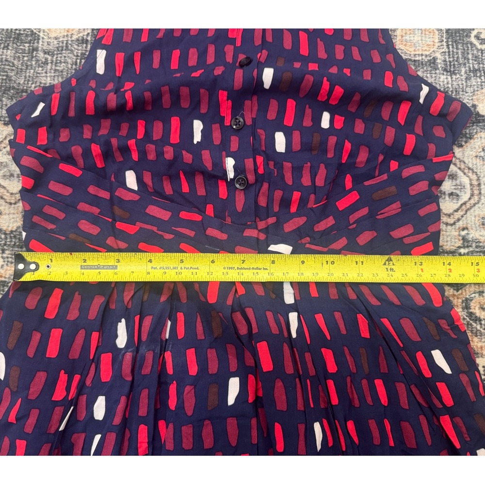 Anthropologie 1.1 Tylho Collared Sleeveless Fit and Flare Geometric Print Small - Picture 5 of 8